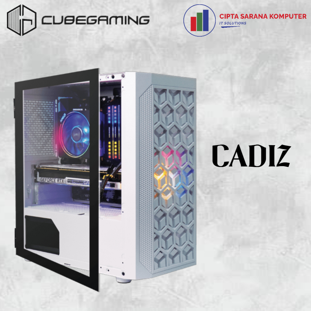 Jual Casing PC Cube Gaming Cadiz M-ATX - White | Shopee Indonesia