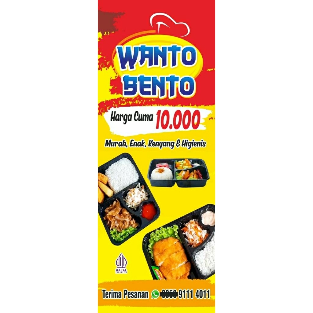 Jual SPANDUK/BANNER NASI BENTO | Shopee Indonesia