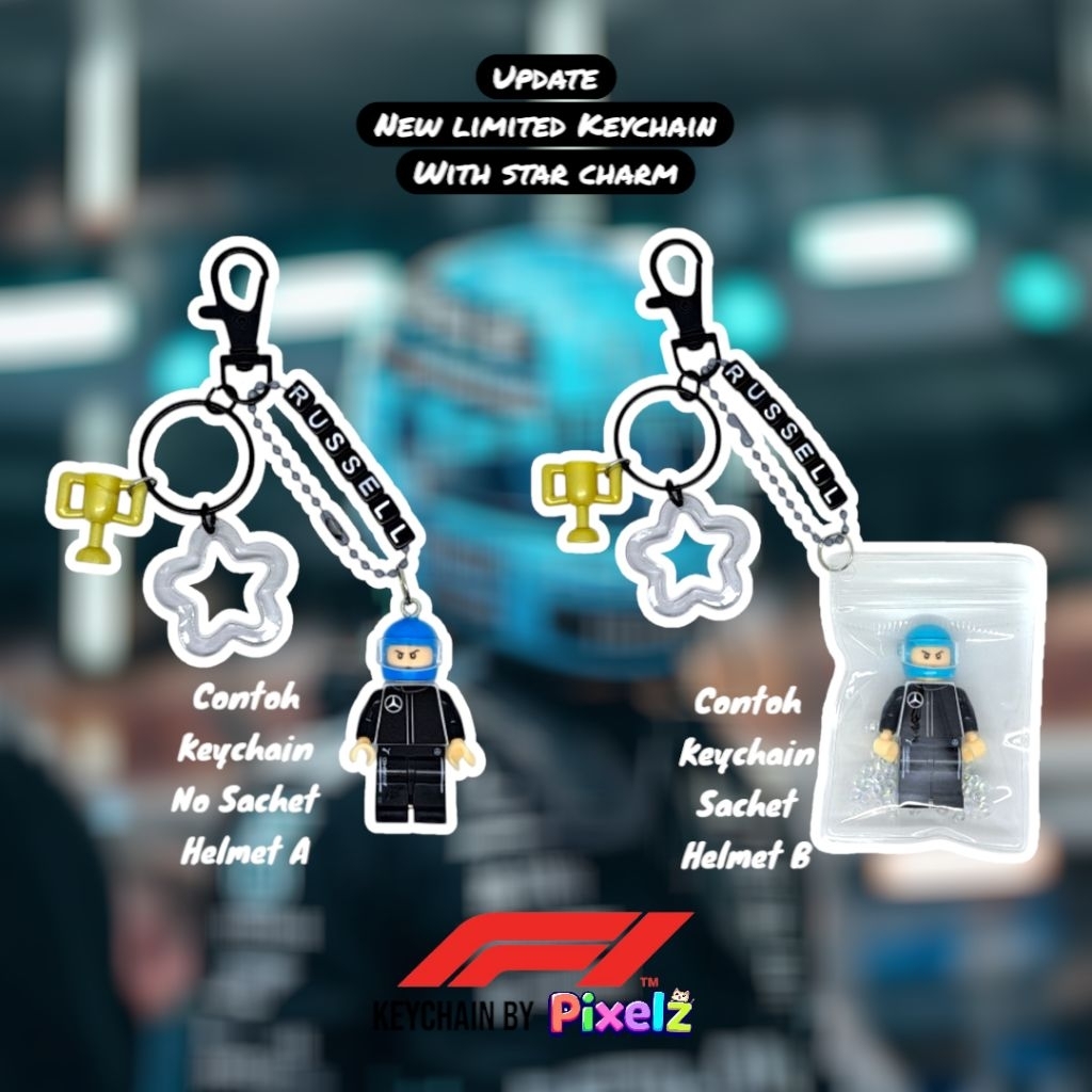 Jual (LIMITED) Bricks Minifigure Driver Keychain Bagcharm F1 ...