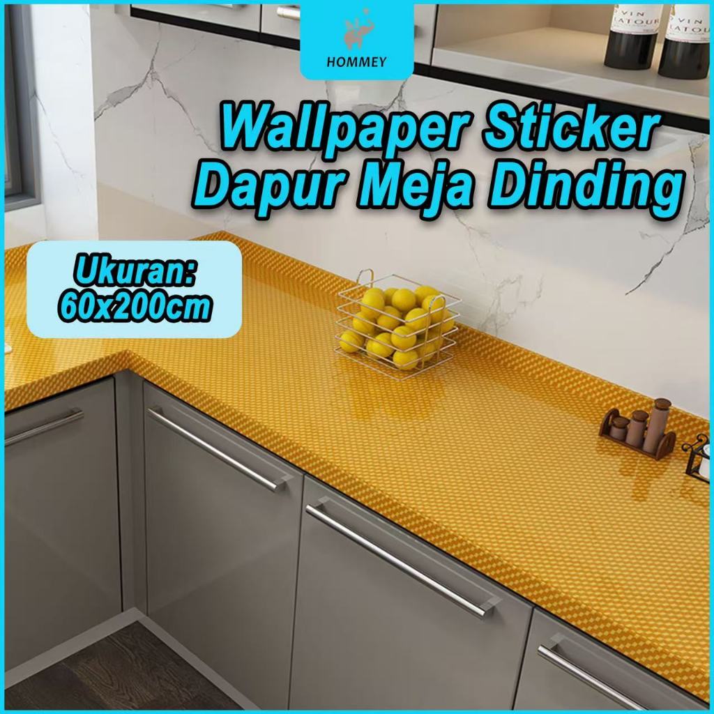 Jual 【HOMMEY】Wallpaper Dinding Dapur Aluminium Foil 60x200cm - Tahan ...