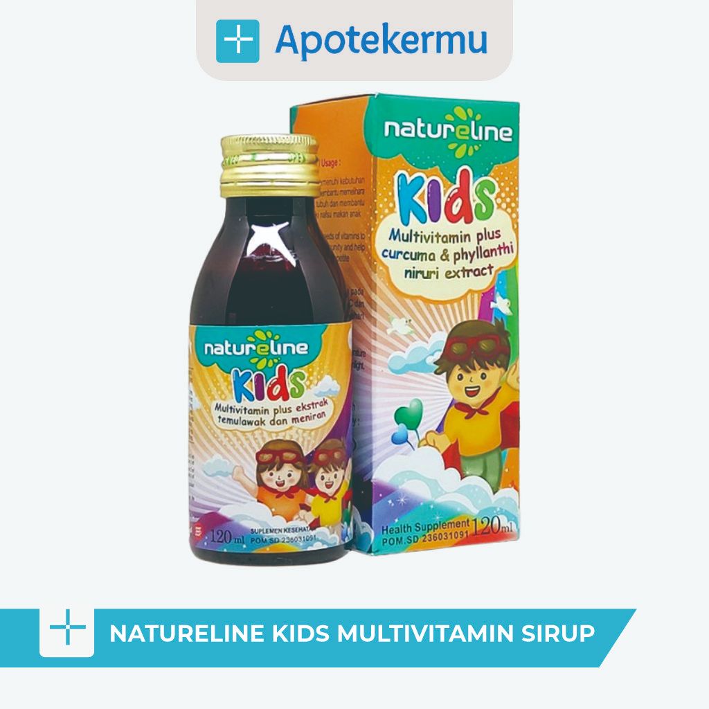 Jual NATURELINE KIDS MULTIVITAMIN SIRUP 120 ML UNTUK DAYA TAHAN TUBUH ...