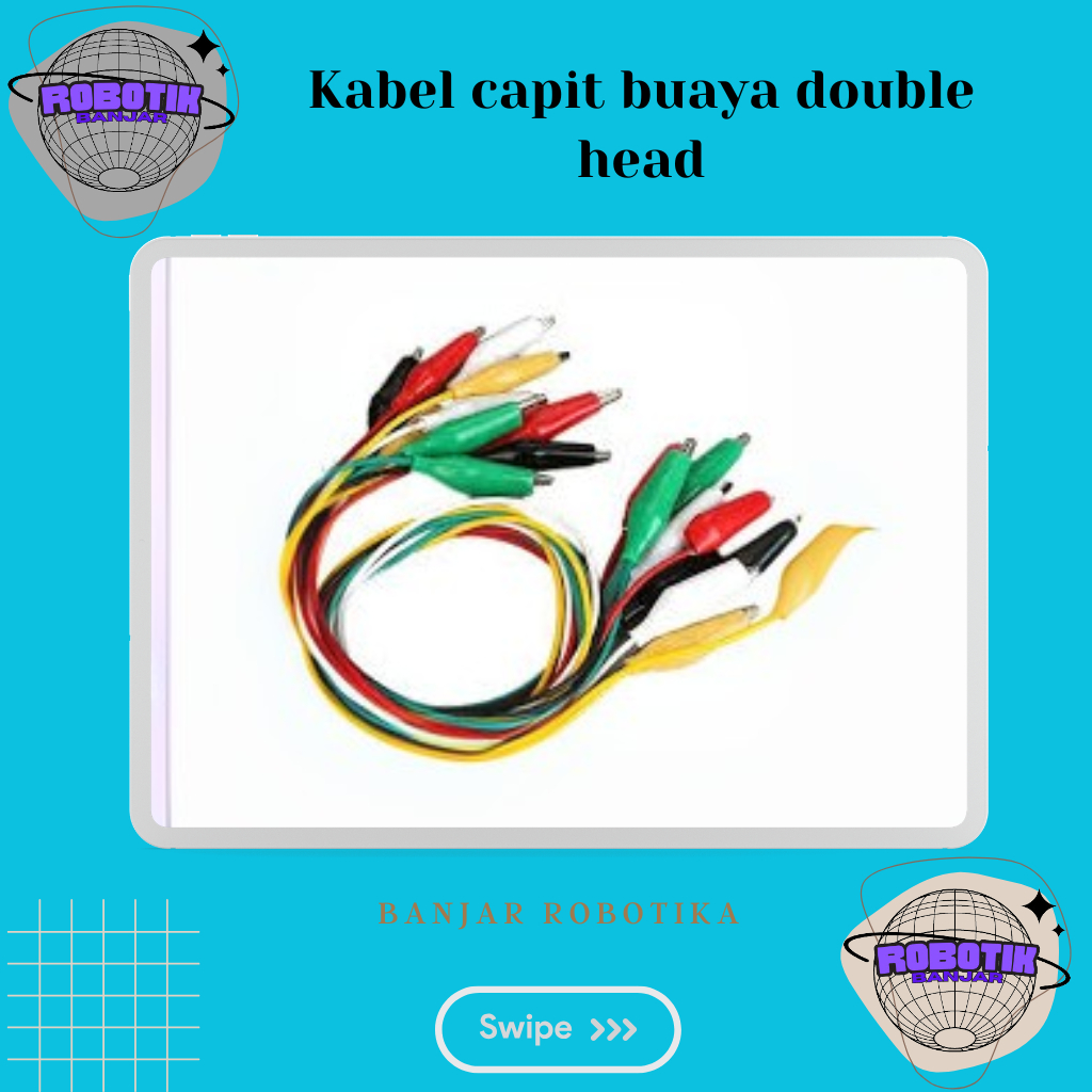 Jual KABEL CAPIT BUAYA ALLIGATOR ALIGATOR CLIP DOUBLE HEAD 50CM ...