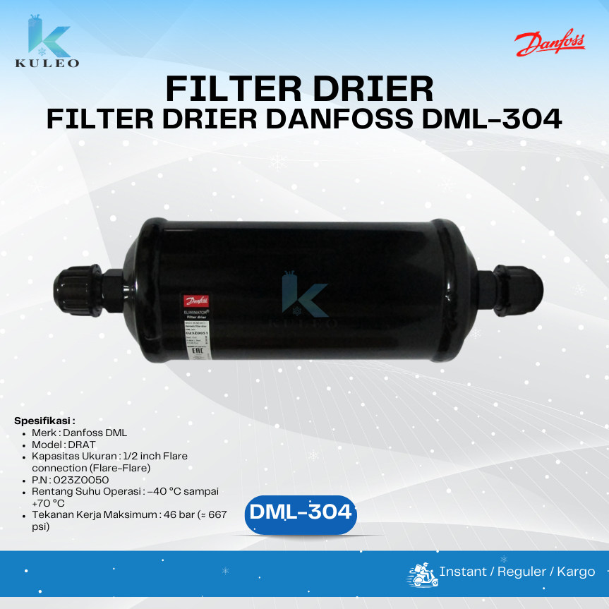 Jual Filter Drier Danfoss DML-304 Saringan Dryer AC Kulkas Chiller ...