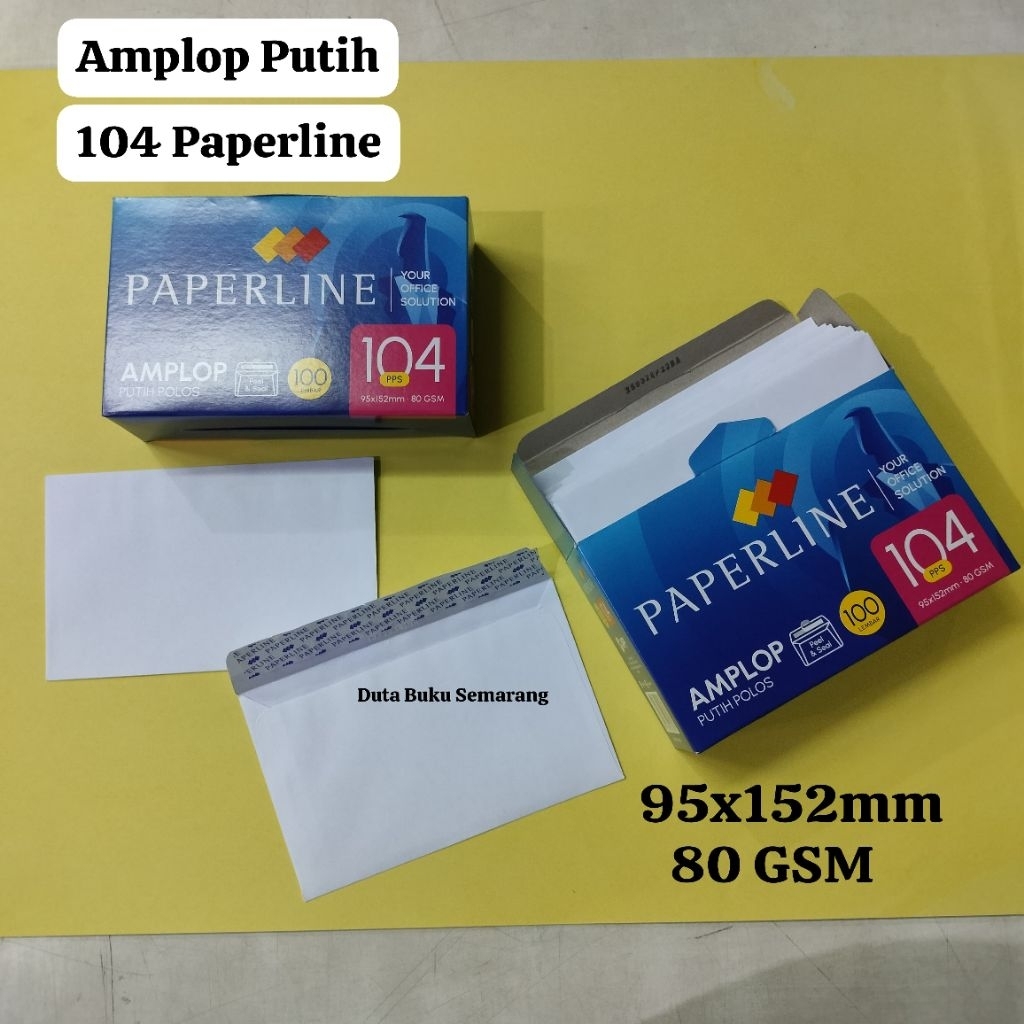 Jual Amplop Putih PAPERLINE 104 PPS ukuran 95 x 152 mm | Shopee Indonesia