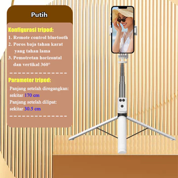 Probis A12 1.7 Meter Tongsis Tripod Dengan Remote Bluetooth Tongsis Tripod Ponsel 170CM Selfie
