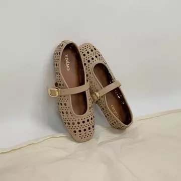 Vimemo Audrey Sepatu Mary Jane Korean Flatshoes Vintage Shoes