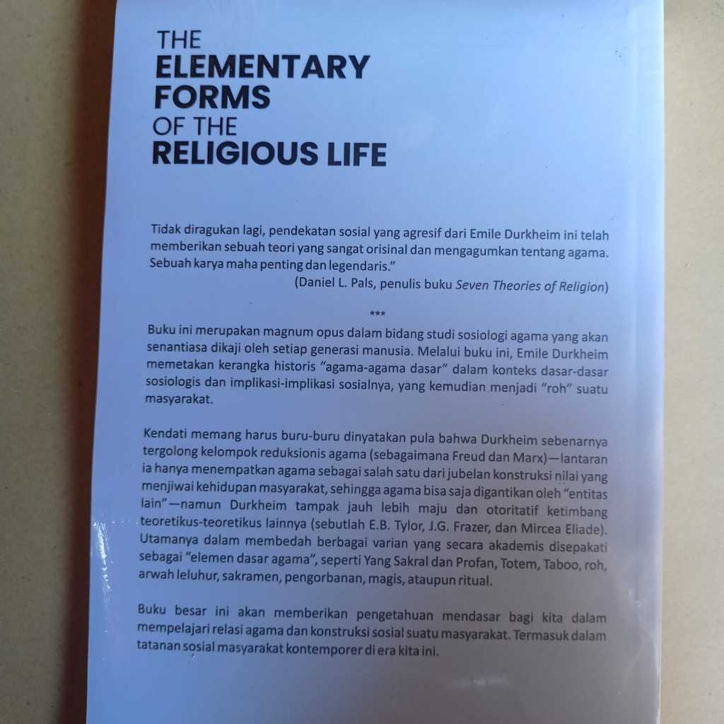 Jual Buku The Elementary Forms of The Religious Life - Emile Durkheim ...