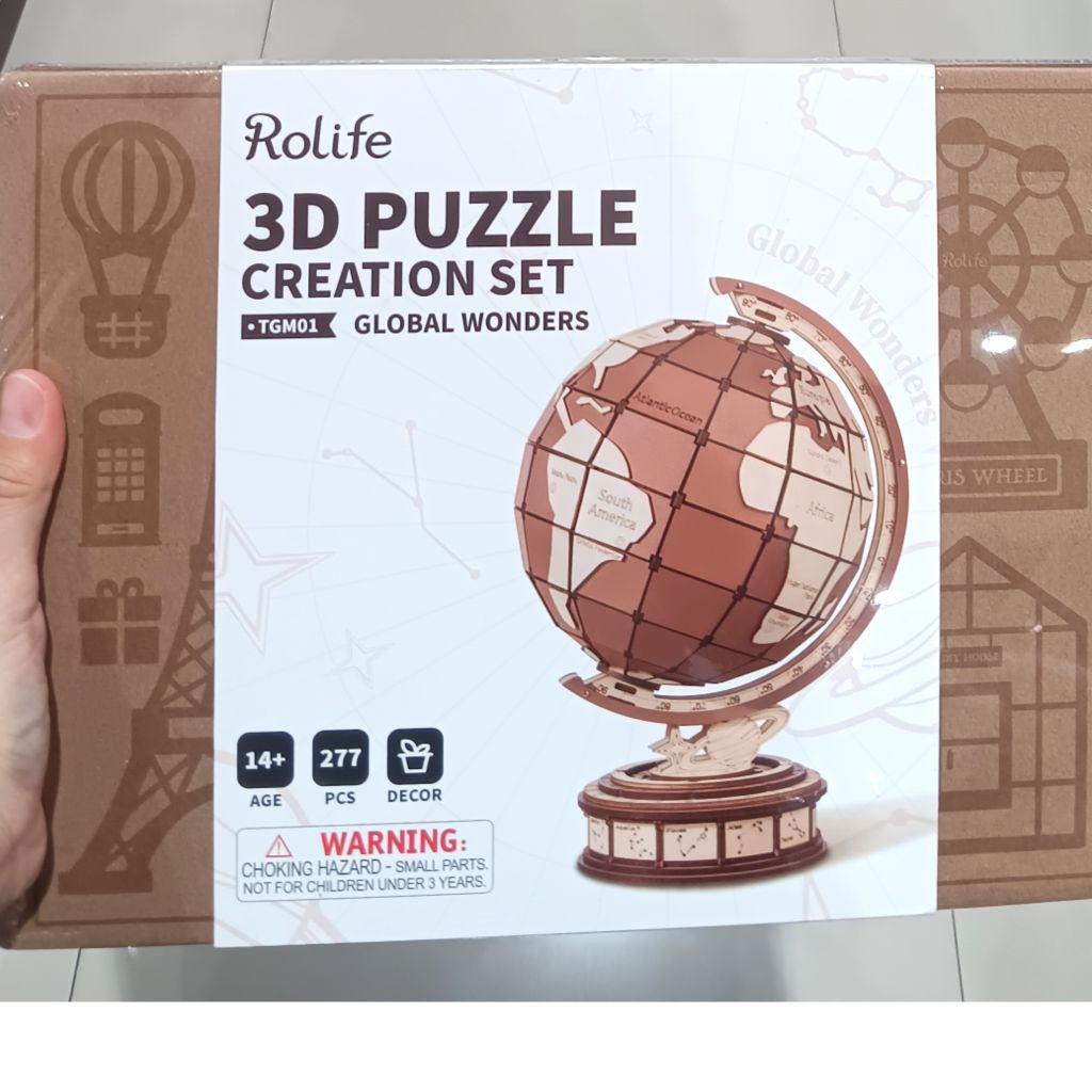 Jual DIY ROLIFE 3D WOODEN PUZZLE CREATION SET GLOBAL WONDERS | Shopee ...
