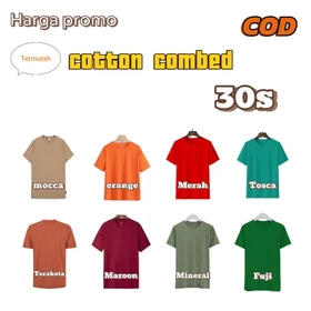 Kaos Polos Premium Lengan Pendek Catton Combed 30s