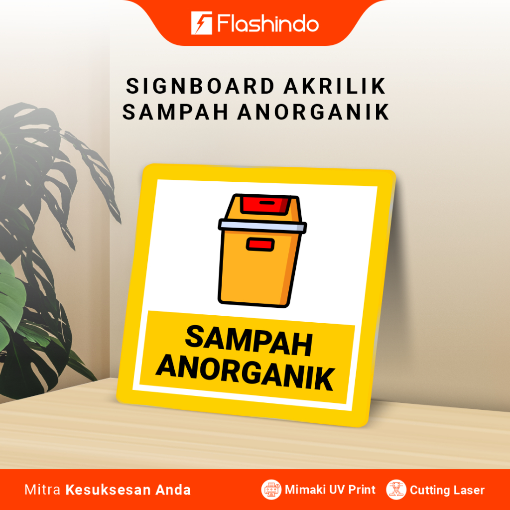Jual Signboard Akrilik / Acrylic Safety Sign Sampah Berbahaya || Sign ...