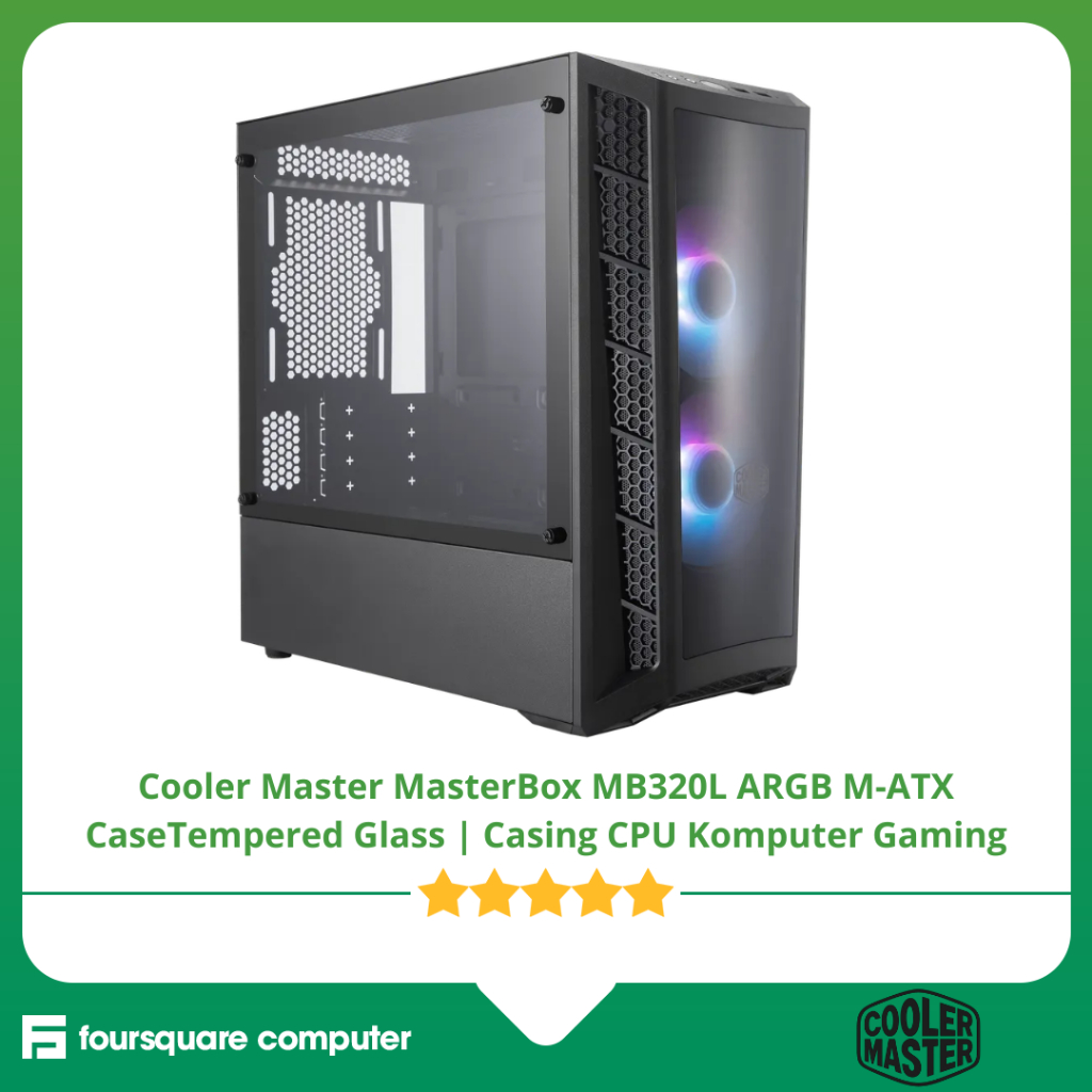 Jual Cooler Master MasterBox MB320L ARGB M-ATX CaseTempered Glass ...