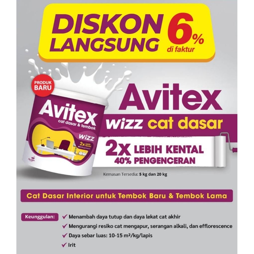 Jual Avitek wizz cat dasar kemasan galon 5 kg | Shopee Indonesia