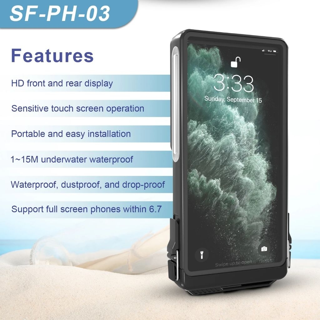 Jual Casing Waterproof Diving Cover Case Smartphone IPX8 Universal 6.7 ...