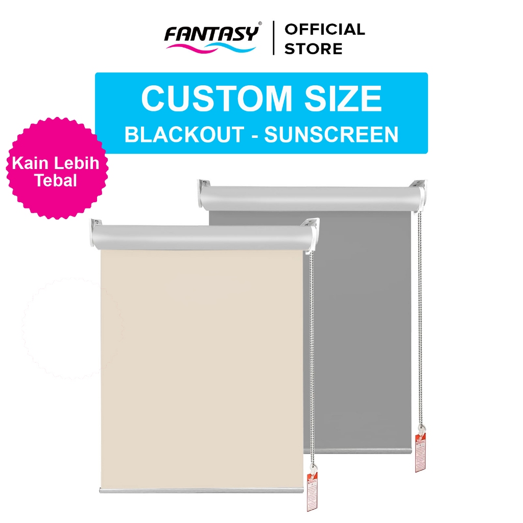 Jual Fantasy Custom Roller Blind Indoor Roller Blinds Tirai Jendela ...
