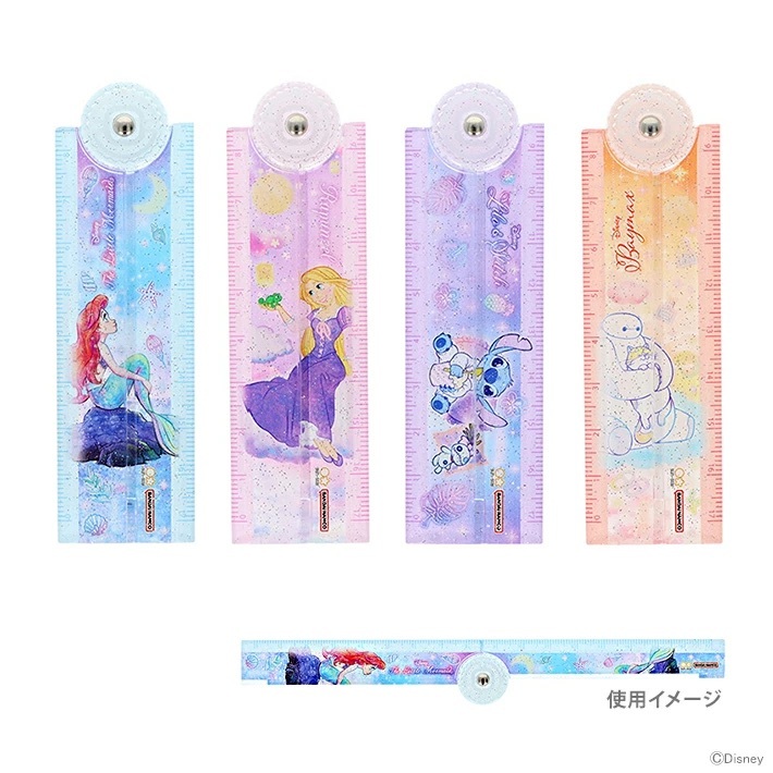 Jual Foldable Ruler 17cm Disney Little Mermaid Tangled Stitch Penggaris ...
