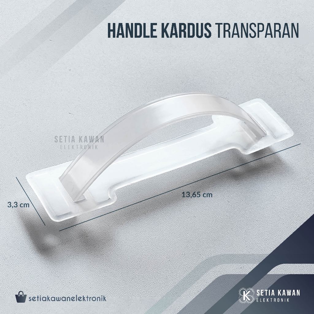 Jual Handle Kardus Premium Transparan (Putih Bening) NEW / Pegangan ...