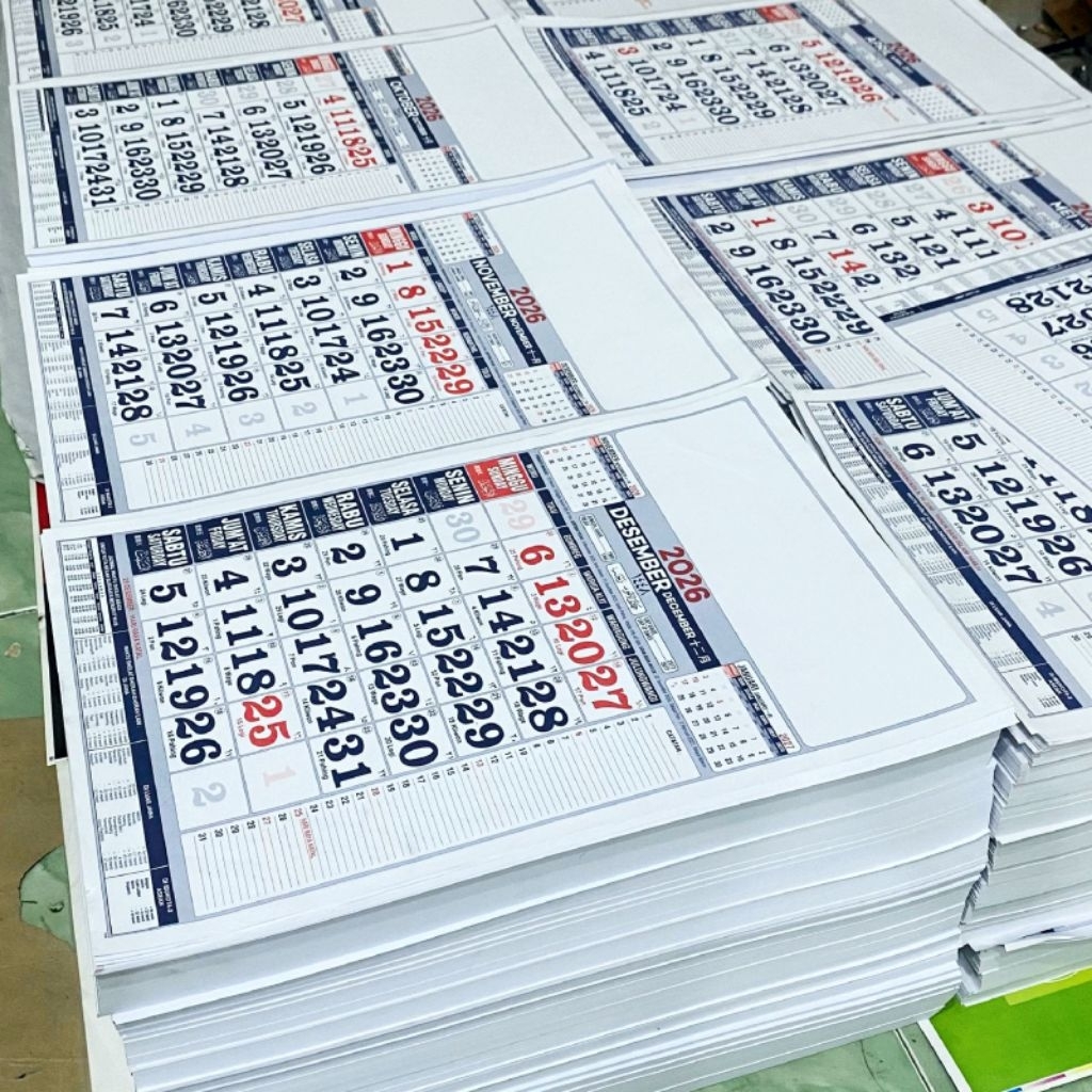 Jual Promo Kalender 2026 Ukuran 32x48cm 12 Lembar | Shopee Indonesia