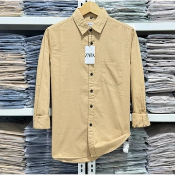 Kemeja Kerah ZARA Premium Kemeja Polos Lengan Panjang Slim Fit Kemeja Kasual Katun Twill 40s
