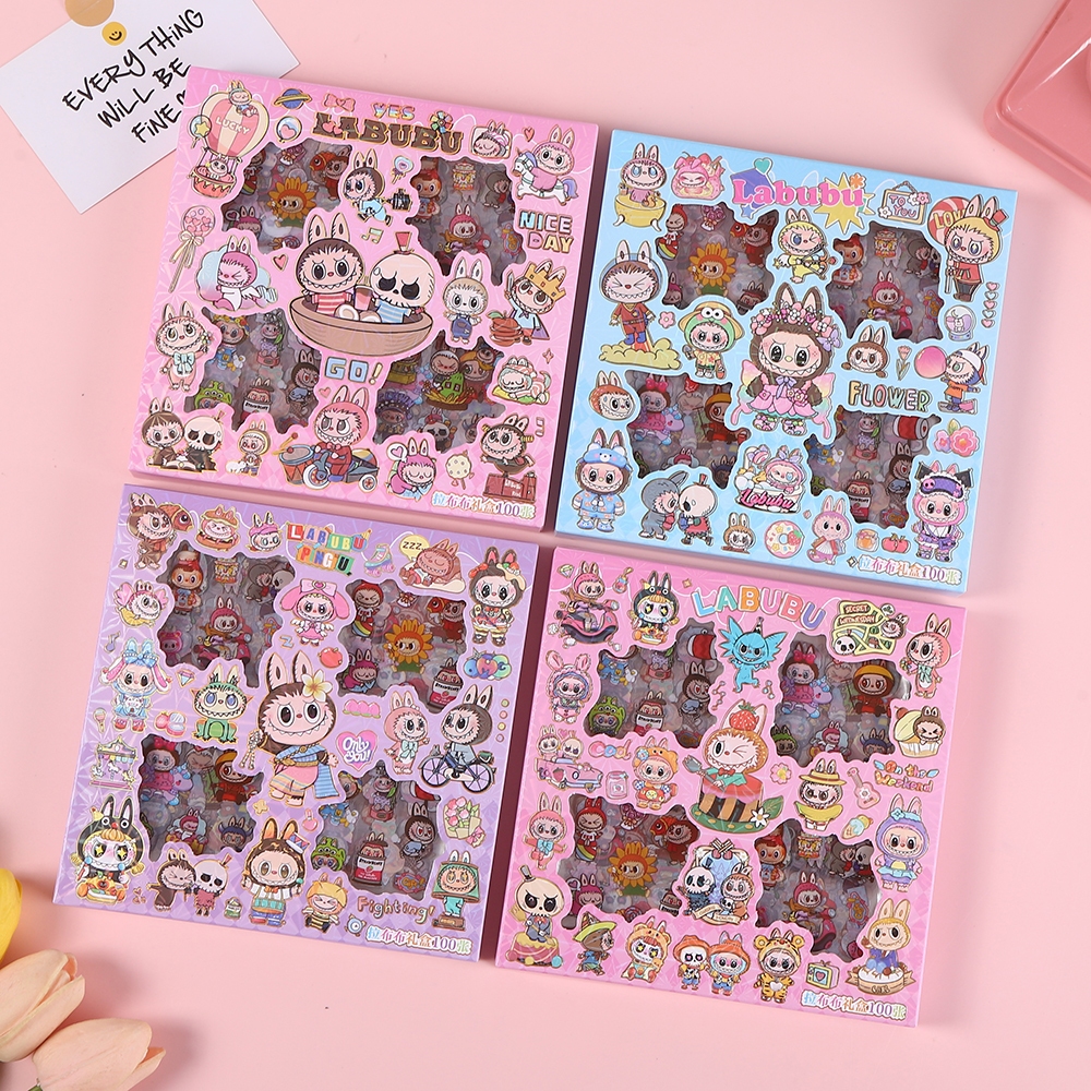 Jual Stiker/Stiker Labubu Isi 100 Pcs Random Mix /Stiker Labubu 100 Pcs ...
