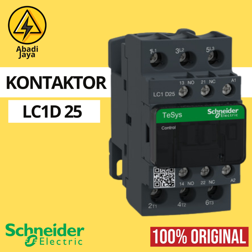 Jual ORIGINAL SCHNEIDER KONTAKTOR AC LC1D25 LC1D 25 3P 25A 220V 380V ...