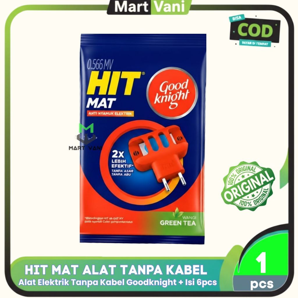 Jual HIT MAT Alat Elektrik Tanpa Kabel Goodknight + Isi 6 pcs Refill ...