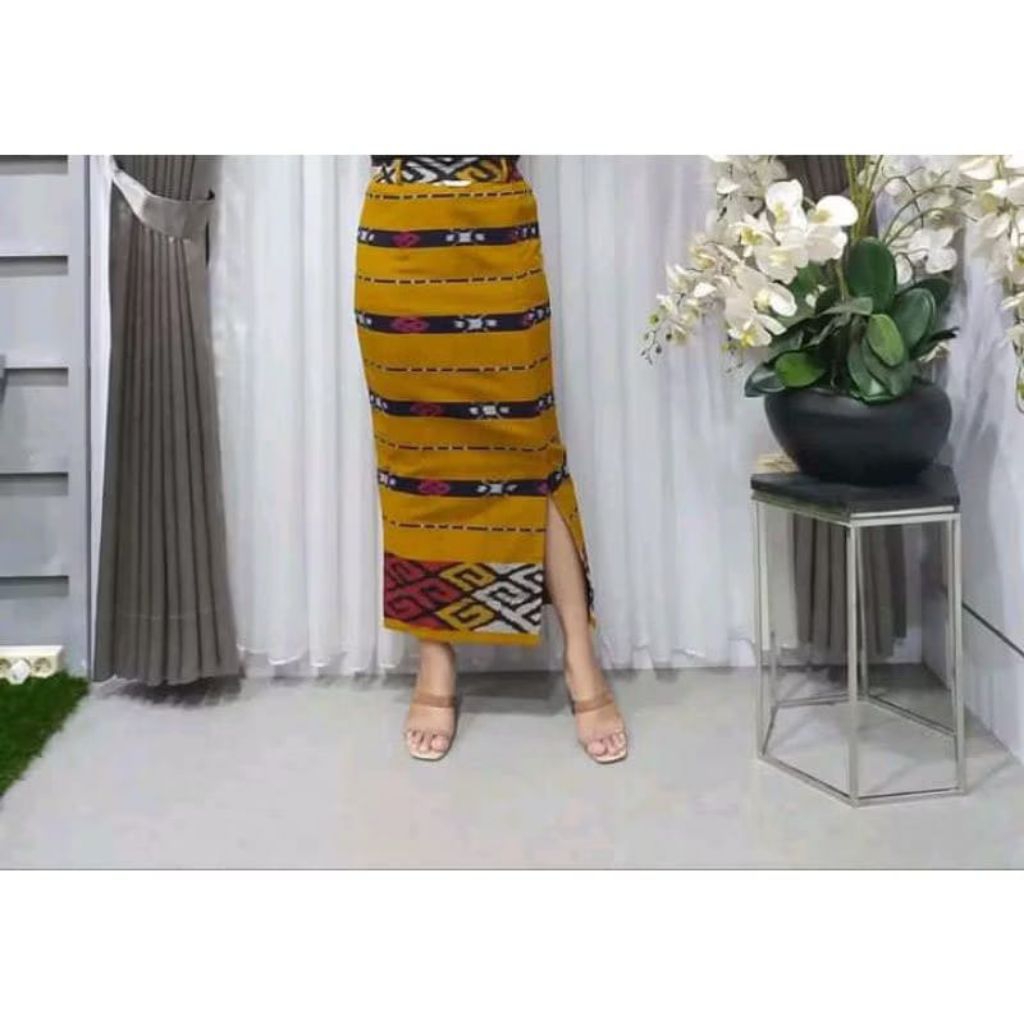 Jual ROK tenun PANJANG MODEL BELAH depan, ROK KERJA ROK KANTOR TENUN ...