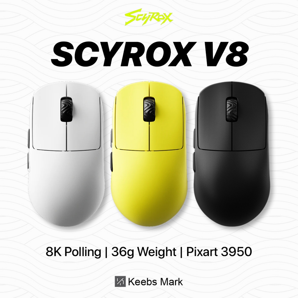 Jual Scyrox V8 Super Lightweight Gaming Mouse 8K Polling Rate | Shopee ...