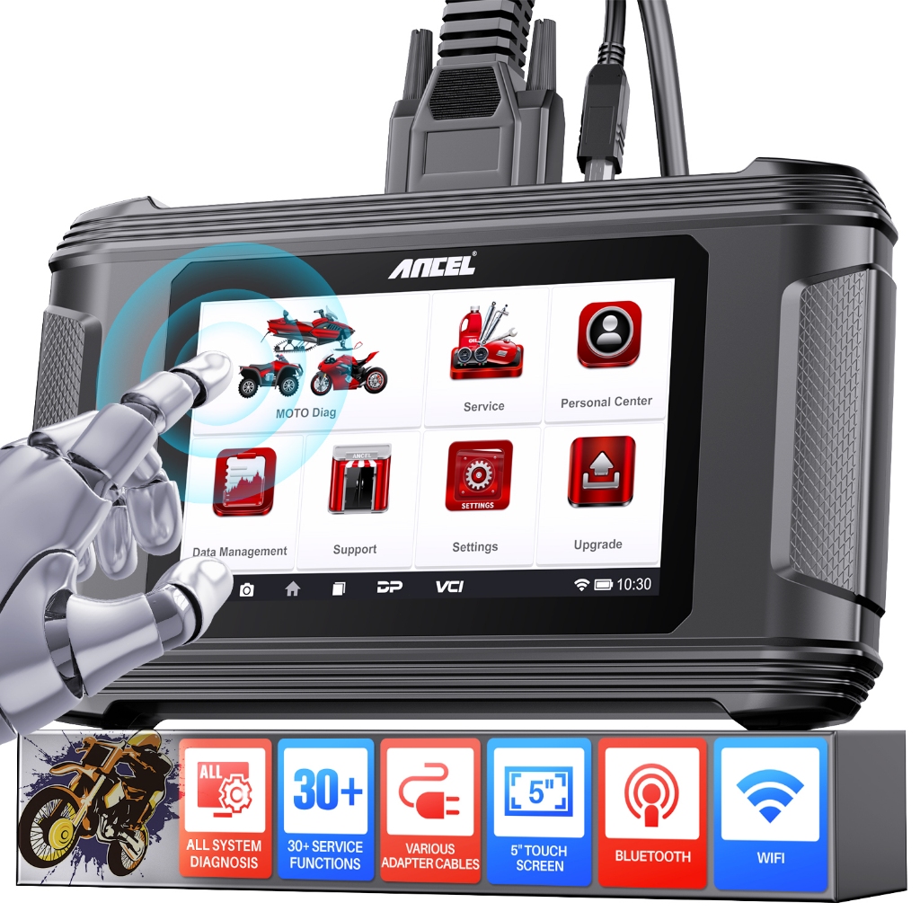 Jual Ancel MT500 Motorcycle Scanner Diagnosis Sistem Lengkap ECU Coding ...