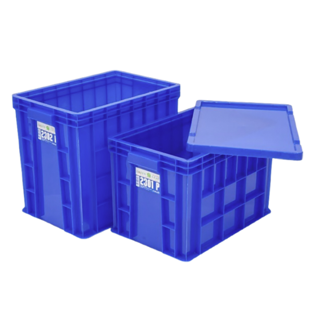 Jual 43x28x36 Box Container Green Leaf 2302 P Bak Segi Tempat Mesin ...