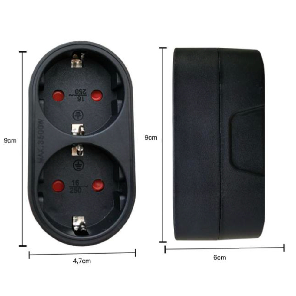 Jual Colokan steker adapter Konverter EU to US 16A 250V 3500W untuk ...