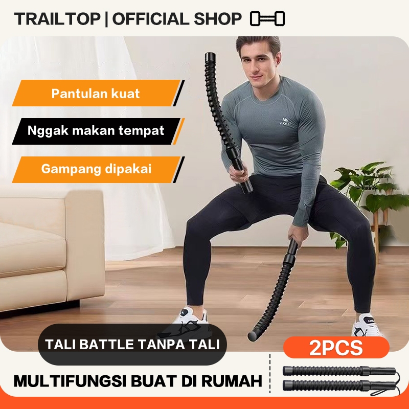TRAILTOP Battle Rope Alat Fitness Multifungsi Tanpa Tali Cocok Untuk Latihan Fisik Di Rumah