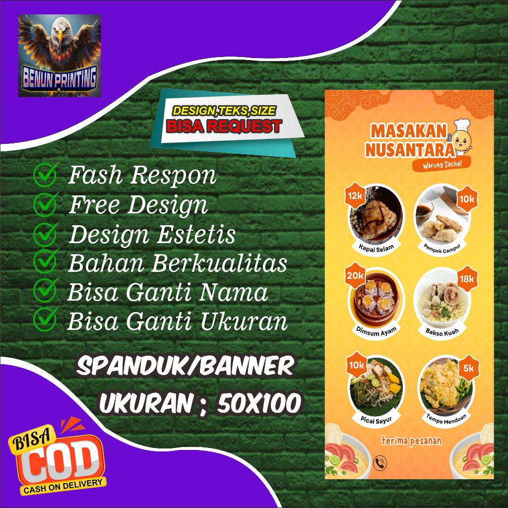 Jual Banner Makanan Menu Terlengkap & Harga Terbaru Oktober 2026 ...