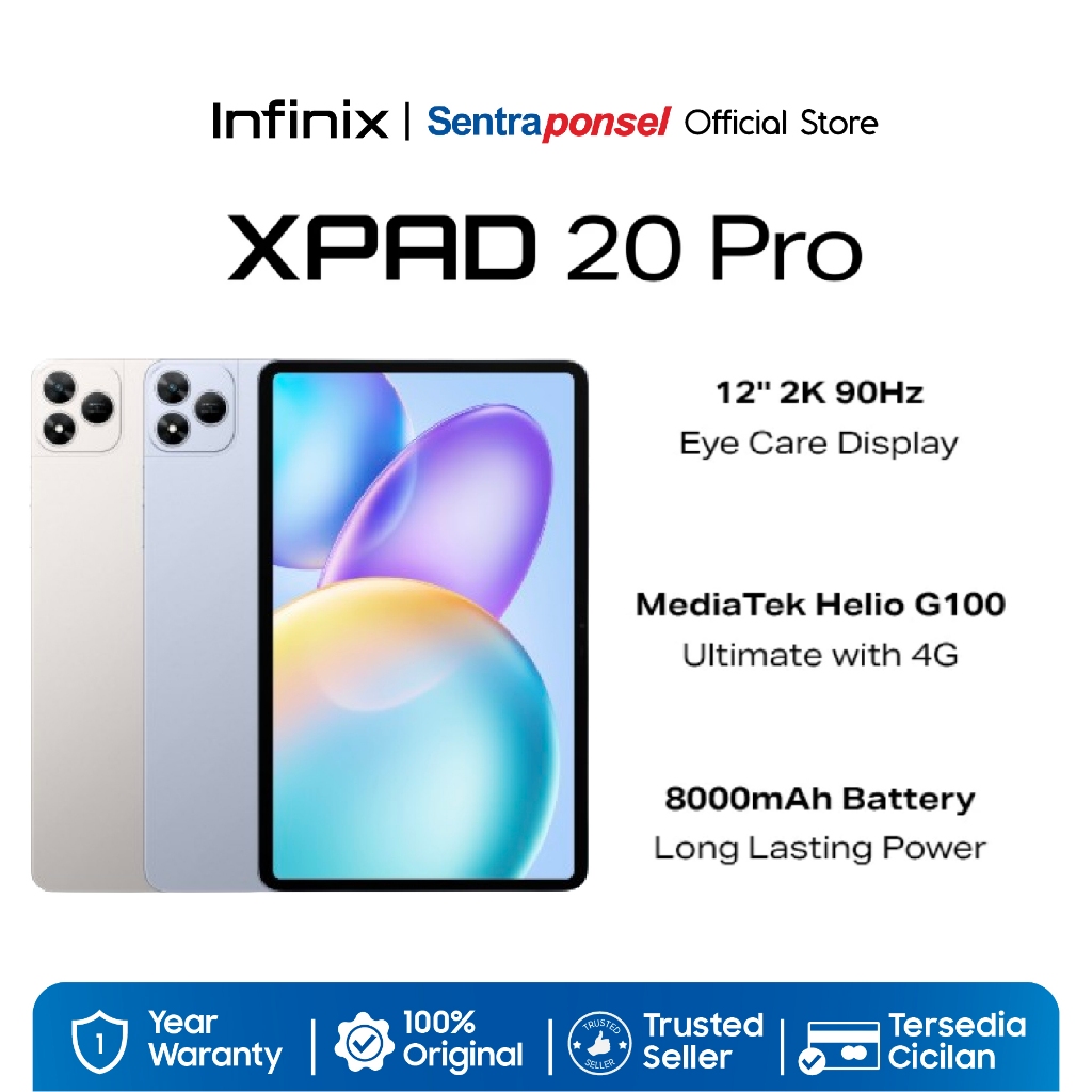 Jual Infinix XPAD 20 Pro 8GB/256GB - Mediatek G100 Ultimate - 12