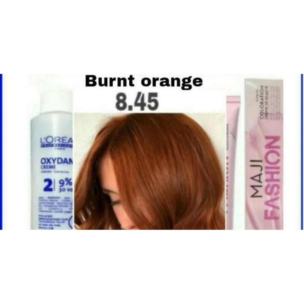 Jual pewarna rambut cat rambut loreal majirel majifashion 8.45 burnt ...