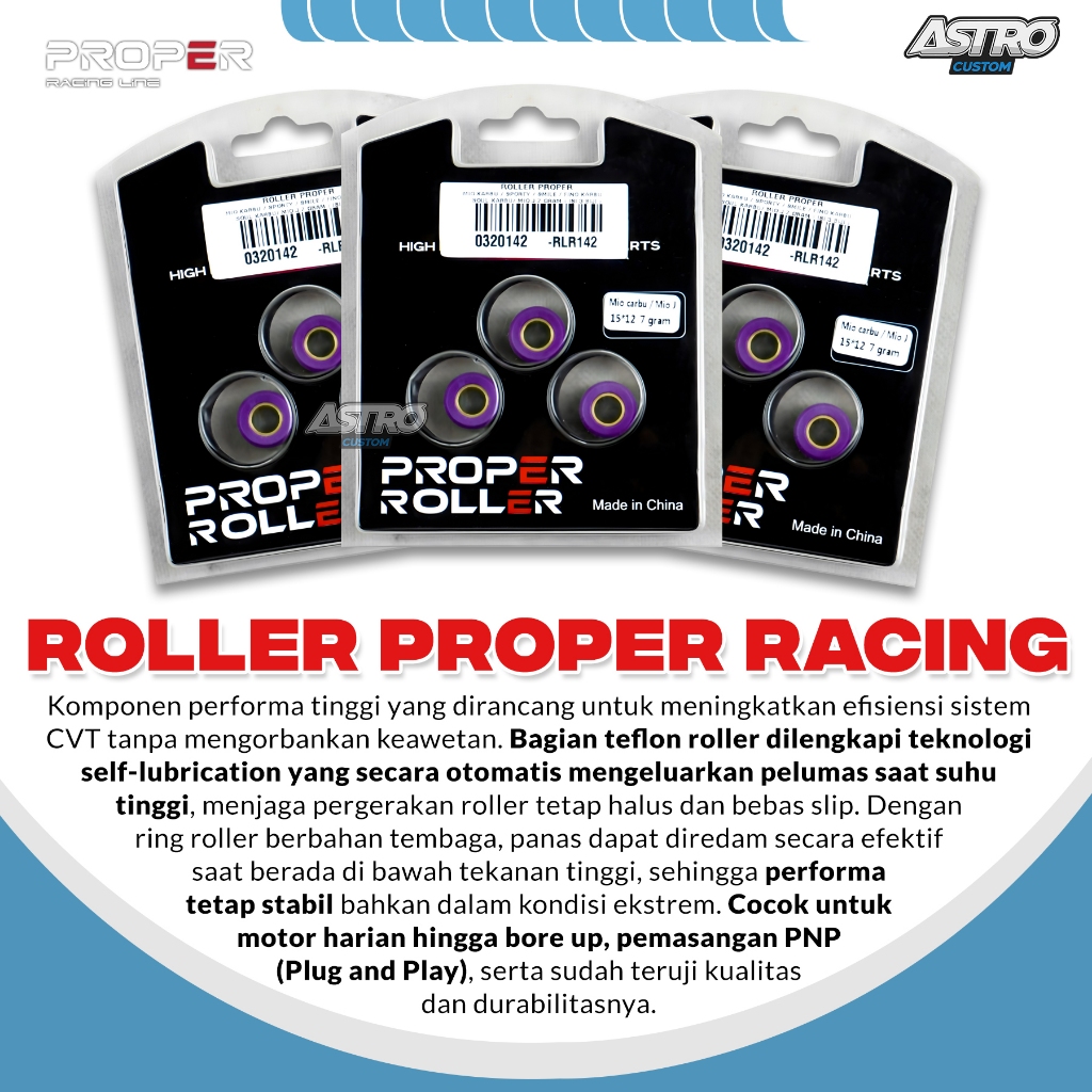 Jual Roller Proper Line Mio Karbu Mio Sporty Mio Smile Soul Fino Karbu ...