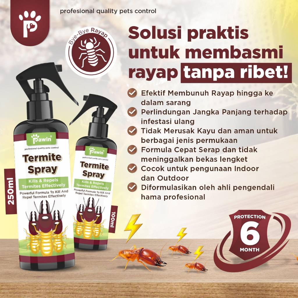 Jual Spray Pembasmi & Anti Rayap Rumah Kayu Termite Killer & Protection ...