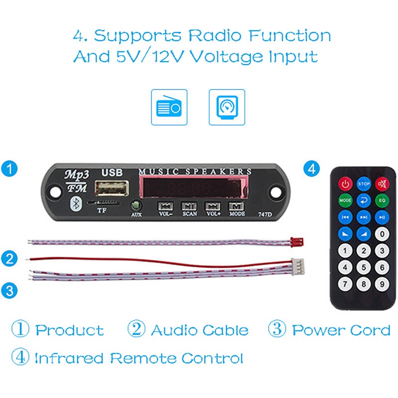Jual KIT MODUL MP3 BT KIT MP3 KIT PEMUTAR LAGU PLAYER BLUETOOTH Kit ...