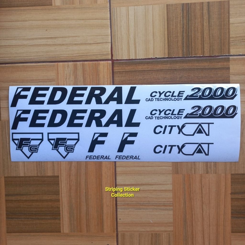 Jual Cutting Sticker Sepeda FEDERAL FC 2000 CITY CAT | Shopee Indonesia