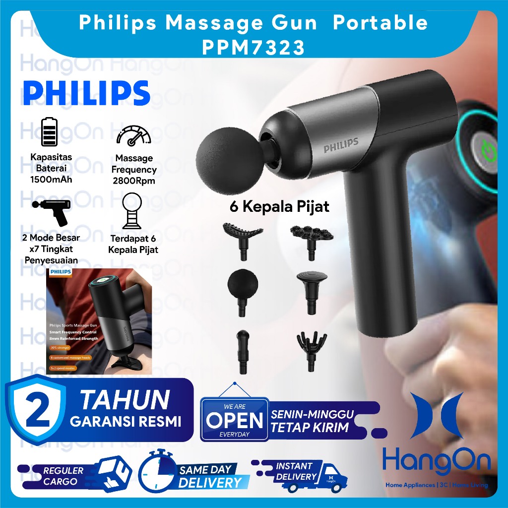 Jual Philips PPM7323 Massage Gun Portable Alat Pijat Elektrik Massager ...