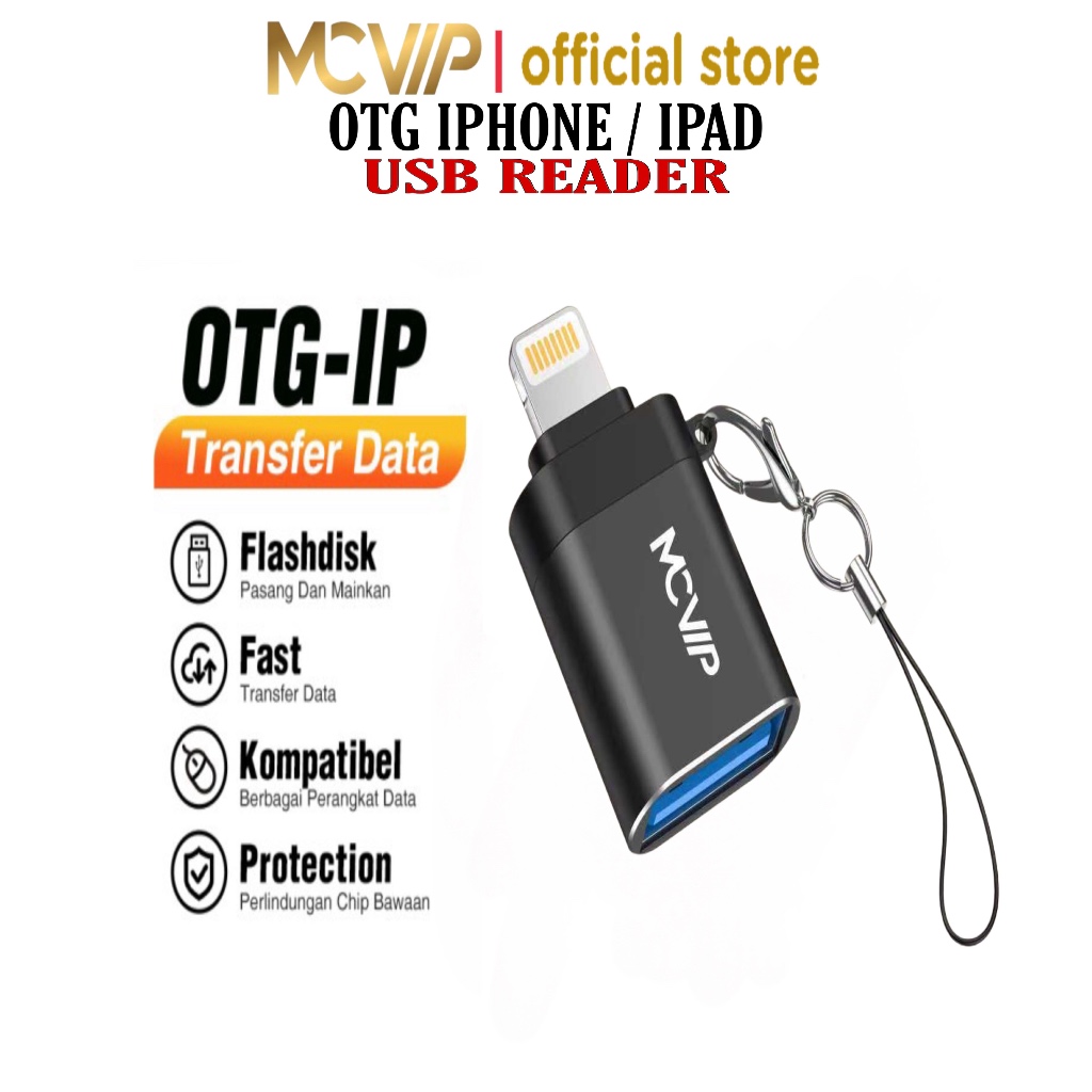 Jual MCVIP OTG Adapter For iPhone Lightning to USB 3.0 Data Transfer ...