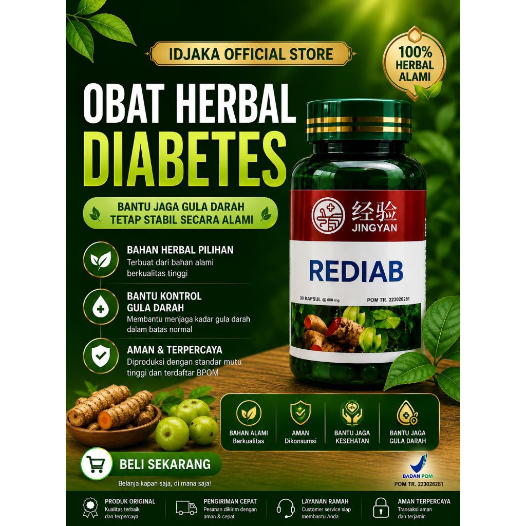 Obat Diabetes | Obat Kencing Manis | Diabetes Pil | Diabetes Asli | Diabetes Original | Rediab Obat Herbal Menurunkan Gula Darah Atasi Diabetes Kecing Manis Jaga Kadar Gula