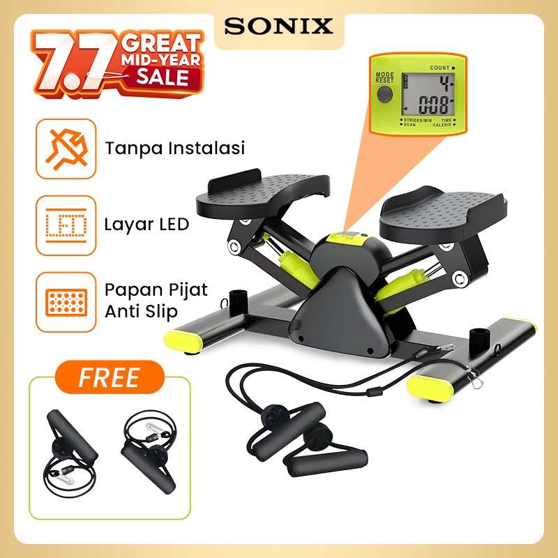 Sonix Mini Side Stepper V-shape Stepper STP02 Alat Fitness Olahraga Air Climber Silent Stepper Climbing Machine Walker Glider Home Fitness Equipment Alat Olahraga Pembakar Kalori Glider Alat Penurun Berat Badan