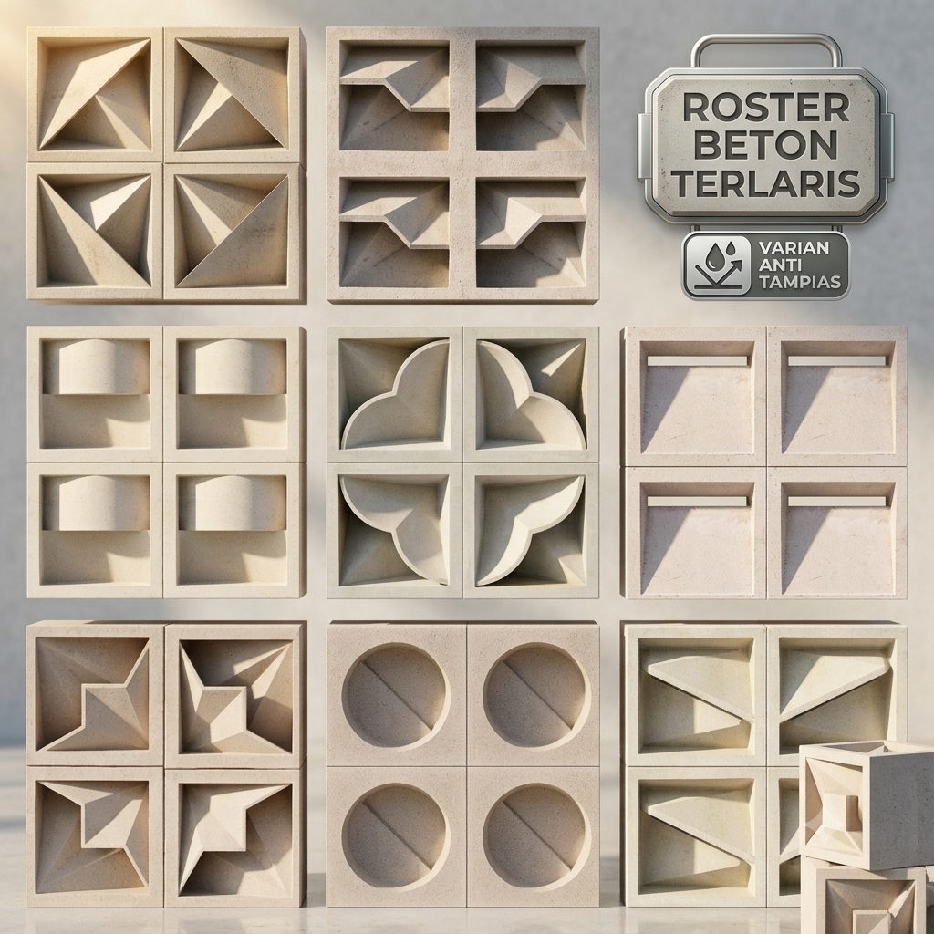 Jual Roster Beton Minimalis, Loster Anti Tampias, Model Lengkap, Ukuran ...