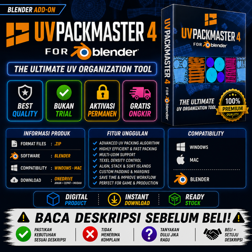 3D Blender - UVPackmaster v4.0.4 U1 - Addon - 020726