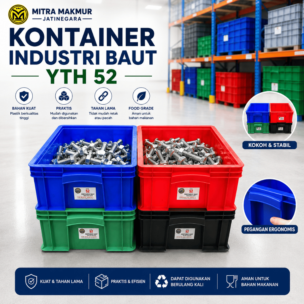 Jual KONTAINER BOX YTH 52 KERANJANG INDUSTRI BOX BAUT SPARE PART ...