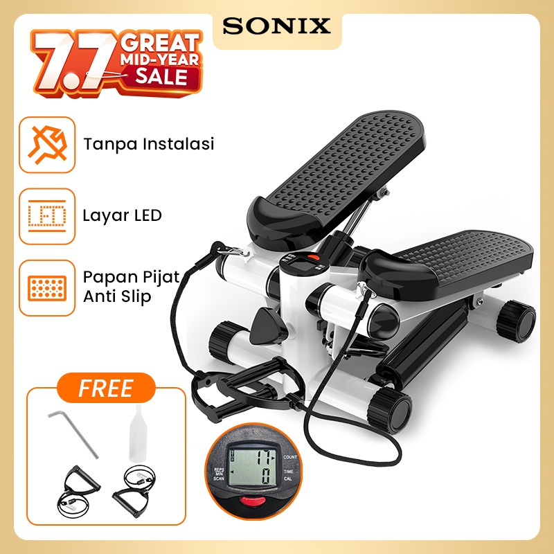 Sonix Mini Stepper STP01 Air Climber Silent Stepper Climbing Machine Walker Glider Home Multifunctional Fitness Equipment Alat Olahraga Pembakar Kalori Glider Alat Penurun Berat Badan