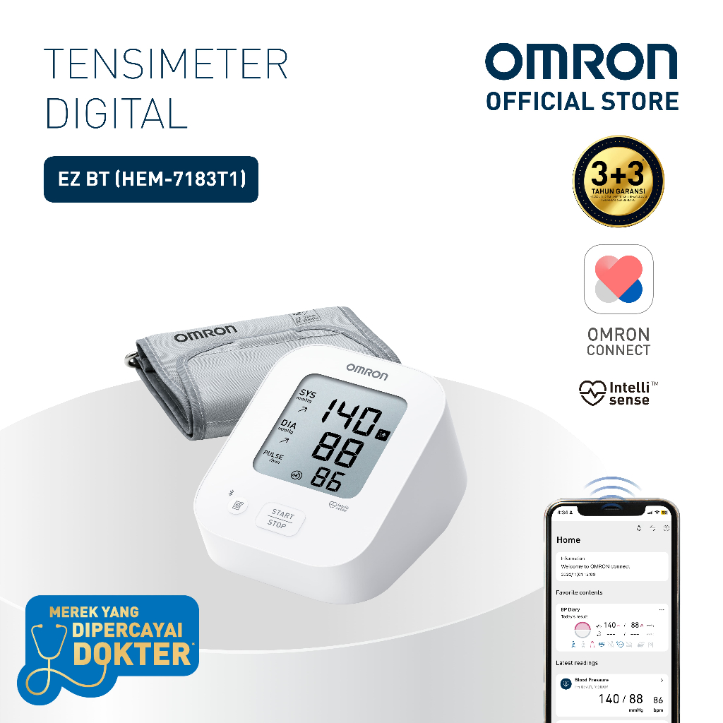 [NEW] Omron Tensimeter Digital EZ Bluetooth HEM-7183T1
