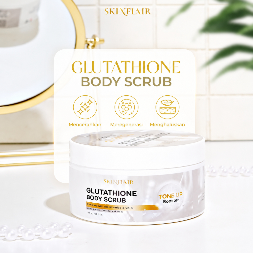 Jual SKINFLAIR Glutathione Body Scrub Tone Up Booster Brightening & Exfoliating