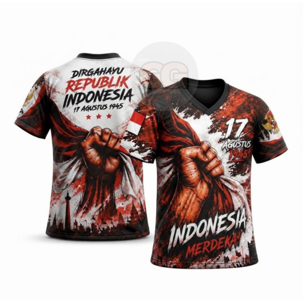 Kaos Jersey Garuda Indonesia 17 Agustus Fullprinting Dryfit Premium Baju Kaos Jersey Bola Garuda Timnas Indonesia