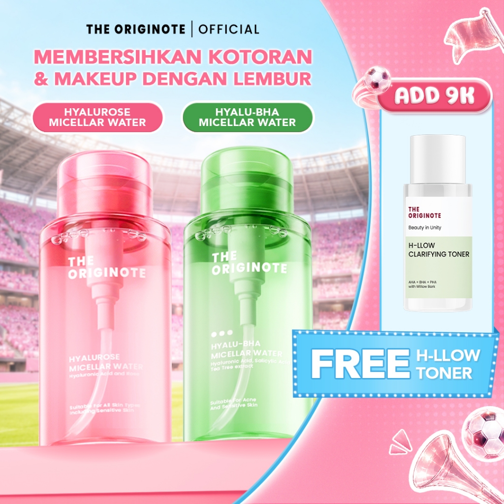 [FREE GIFT] The Originote Micellar Water Hyalurose 300ml | Pembersih Wajah, Cleansing Water, Makeup Remover, Pembersih Muka pembersih double cleansing pembersih make up make up remove cleanface Micellar Untuk Kulit Sensitif Penghapus Riasan
